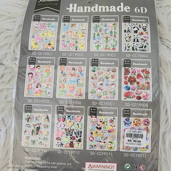 Handmade panda 6D fluorescent sticker page new - Picture 2 of 4